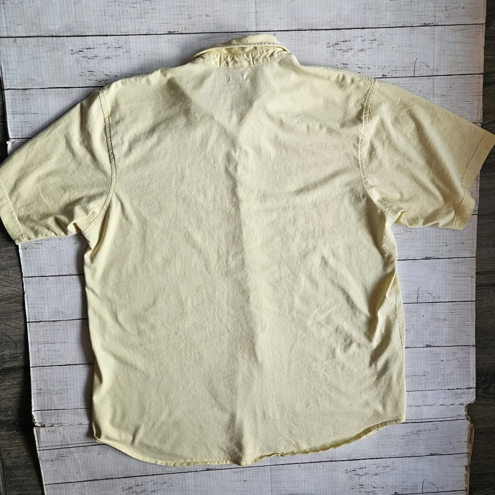 Ralph Lauren Yellow Short Sleeve Button Up Big Size‎ XL